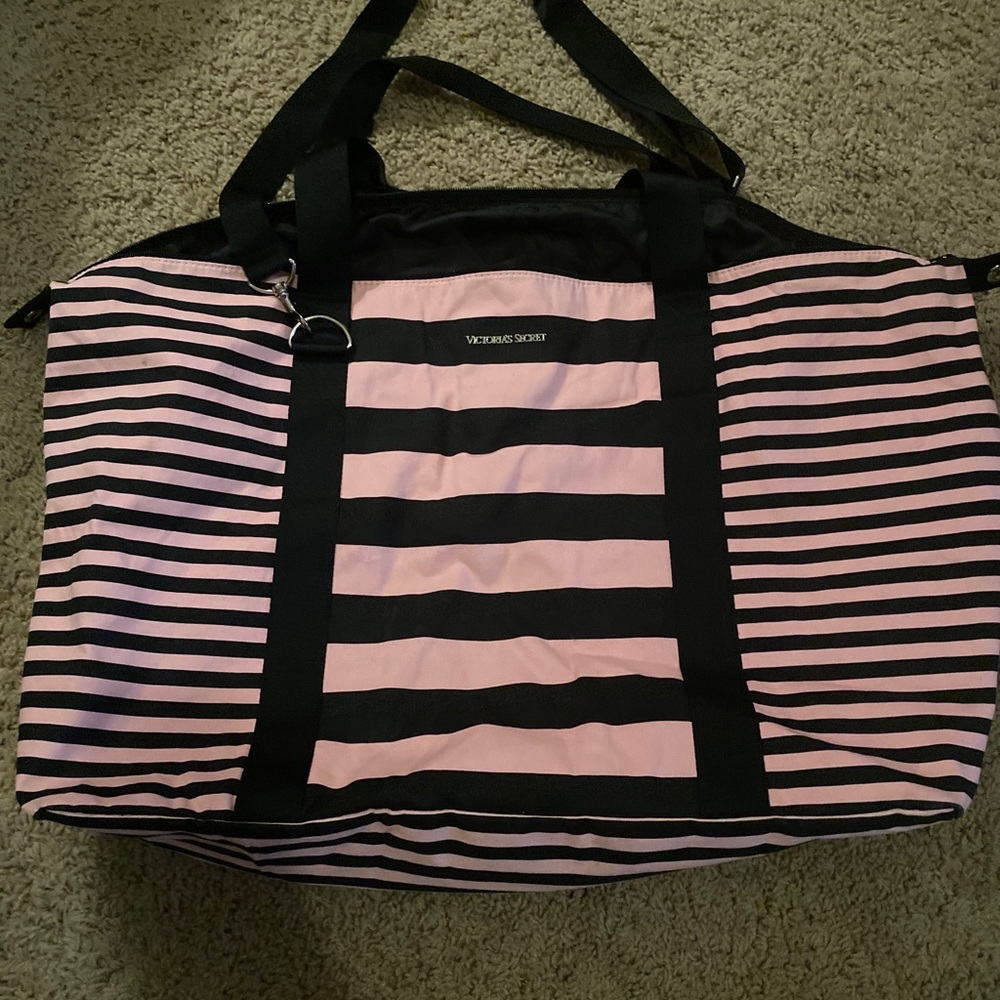 Victoria’s Secret Large Striped Weekender Tote